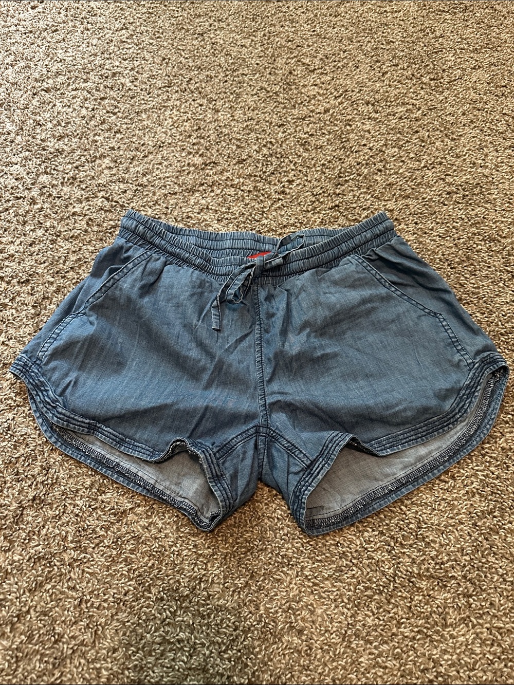 Signature8 Chambray Athletic Shorts with Drawstring - Size Small